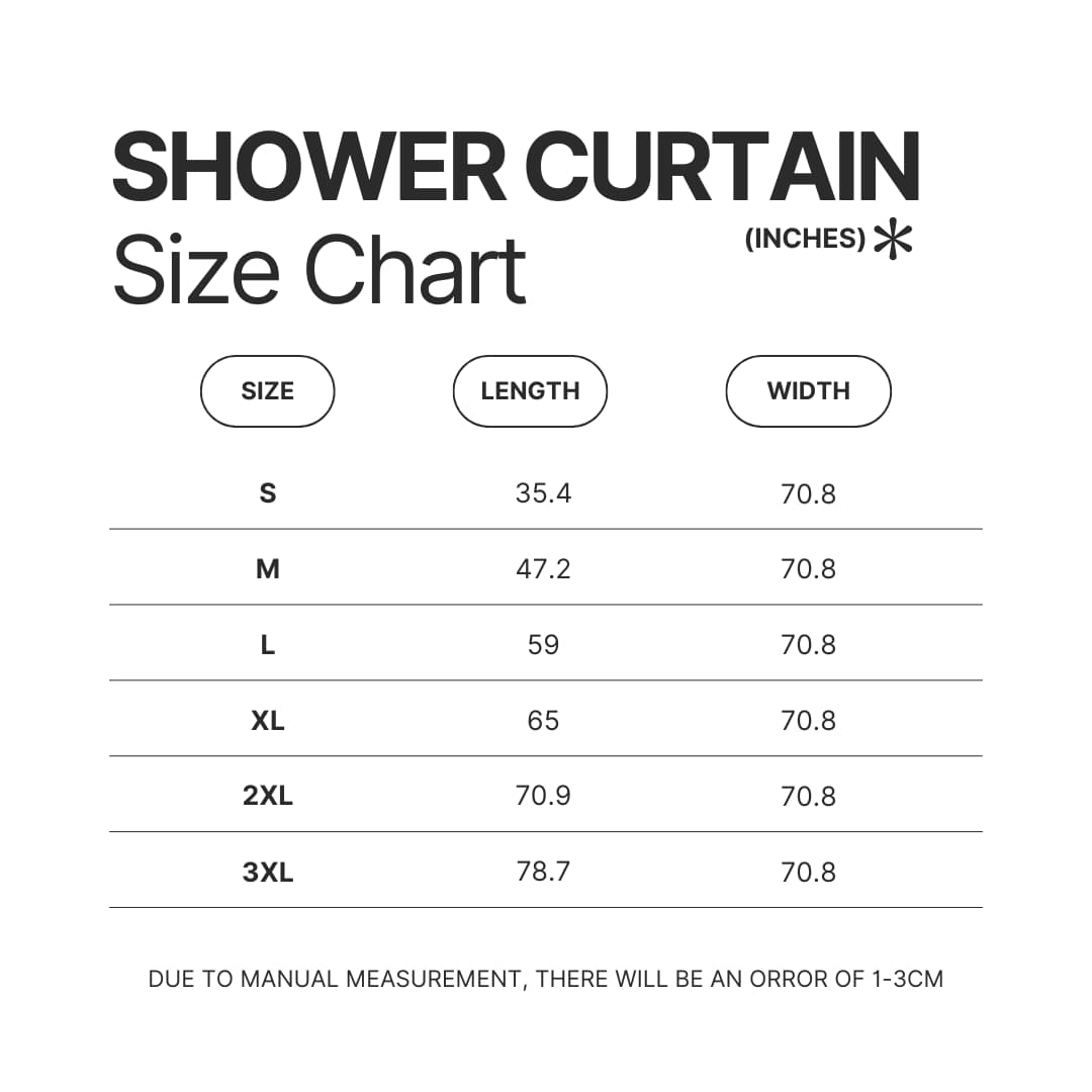 Shower Curtain Size Chart - Demon Slayer UK Store